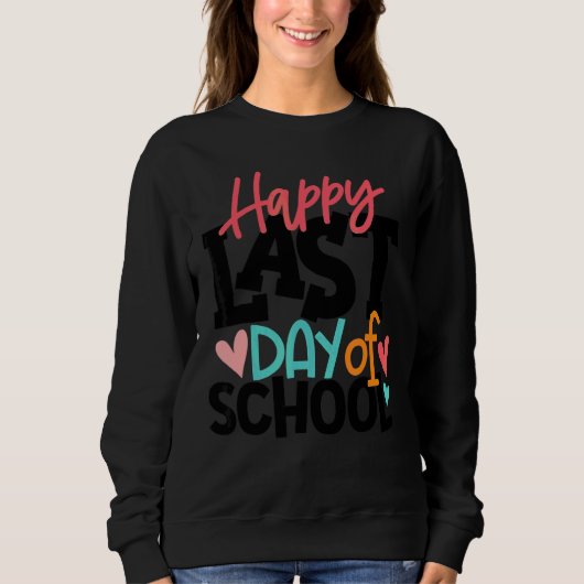 Fijne laatste dag van de schoolstudenten en docent trui (Voorkant)
