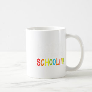 Fijne laatste dag van de schoolstudenten en lerare koffiemok