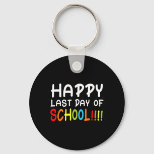 Fijne laatste dag van de schoolstudenten en lerare sleutelhanger