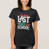 Fijne laatste dag van de schoolstudenten en lerare t-shirt (Voorkant)