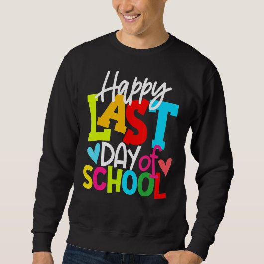Fijne laatste dag van de schoolstudenten en lerare trui (Voorkant)
