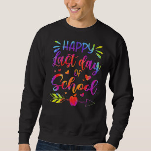 Fijne laatste dag van de schooltijd Tie Dye leraar Trui