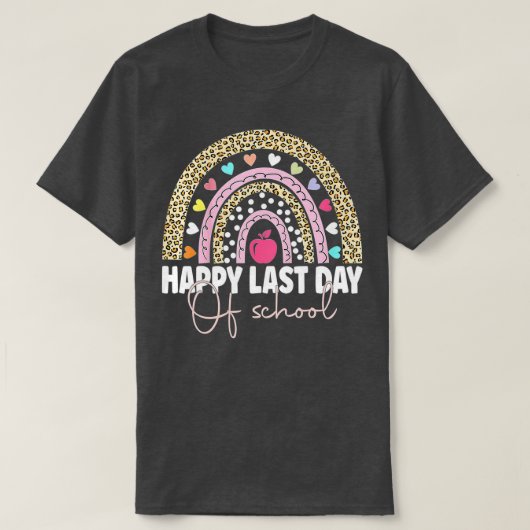 Fijne laatste dag van de studie van leerkrachten t-shirt (Design voorkant)