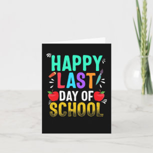 Fijne laatste dag van de studie van schoollerarenw kaart