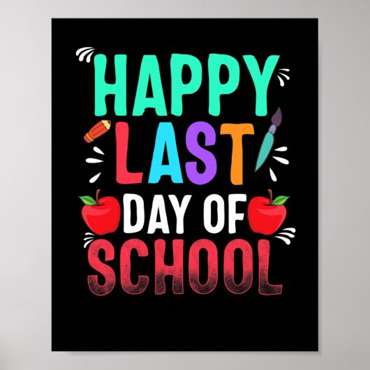 Fijne laatste dag van de studie van schoollerarenw poster (Voorkant)