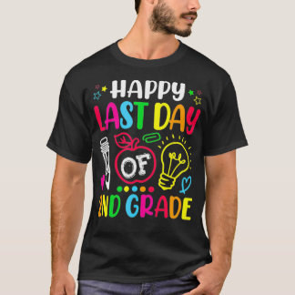 Fijne laatste dag van de tweede klas docent t-shirt