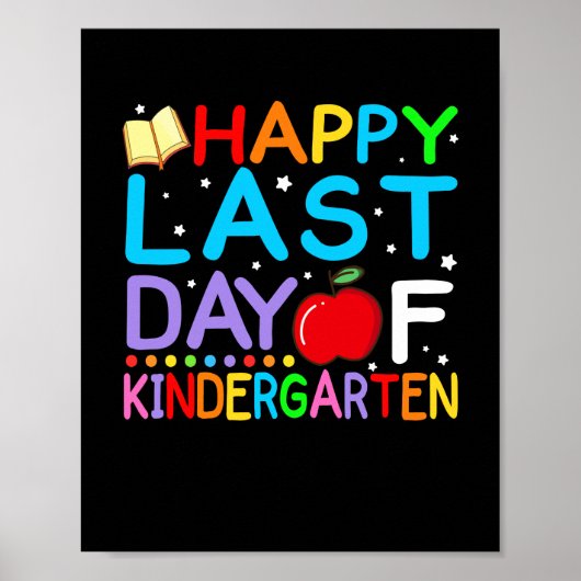 Fijne laatste dag van het Afstuderen Kindergarten Poster (Voorkant)