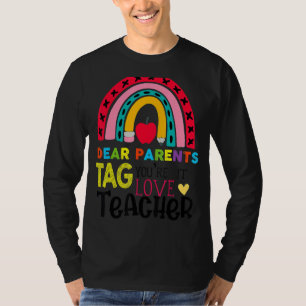 Fijne laatste dag van het Label van de beste ouder T-shirt