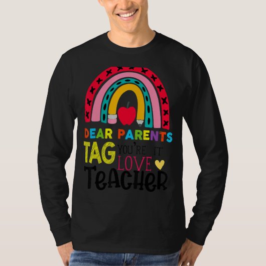 Fijne laatste dag van het Label van de beste ouder T-shirt (Voorkant)