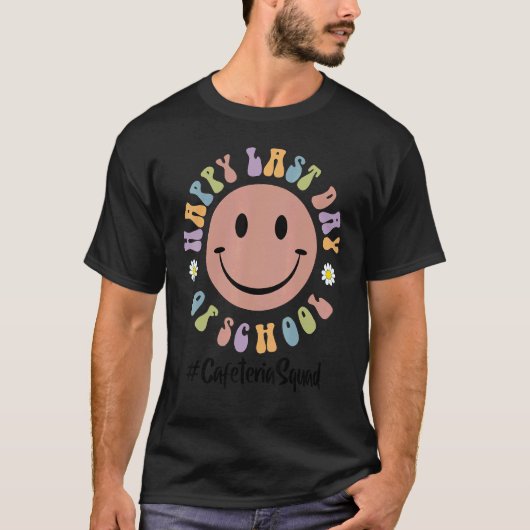 Fijne laatste dag van het schoolplein Cafeteria Sq T-shirt (Voorkant)