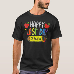 Fijne laatste dag van schoolcadeautje Leerleraar V T-shirt