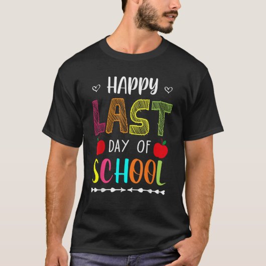 Fijne laatste dag van schoolzomervakantie Leerscho T-shirt (Voorkant)