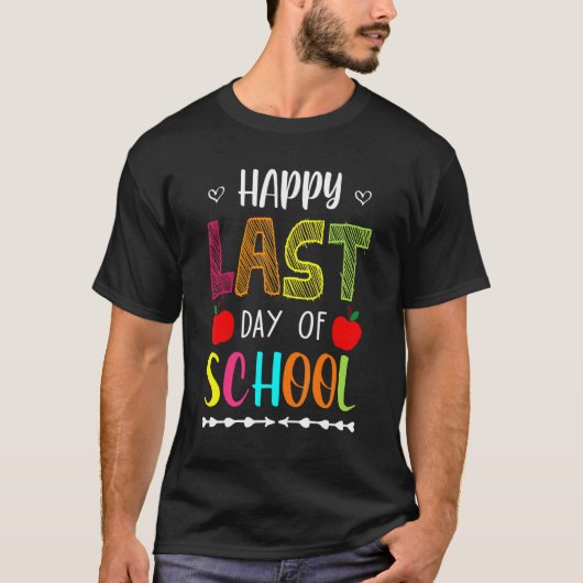 Fijne laatste dag van schoolzomervakantie Leerscho T-shirt (Voorkant)