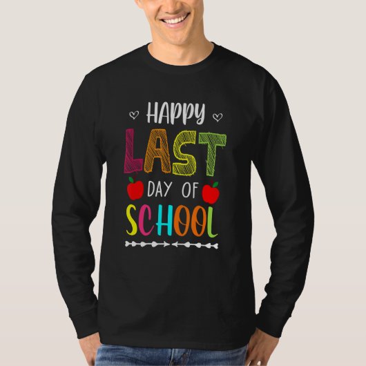 Fijne laatste dag van schoolzomervakantie Leerscho T-shirt (Voorkant)
