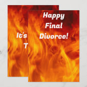 Fijne laatste echtscheiding feestdagenkaart (Voorkant / Achterkant)