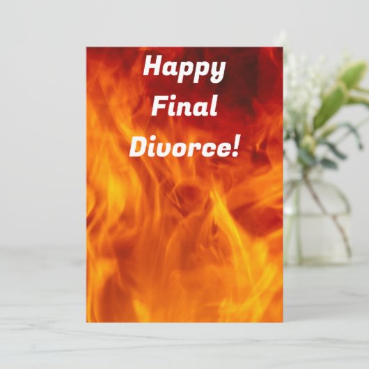 Fijne laatste echtscheiding feestdagenkaart (Staand voorkant)