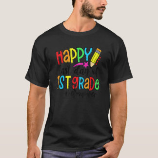 Fijne laatste schooldag 1e klas leraar Hallo S T-shirt