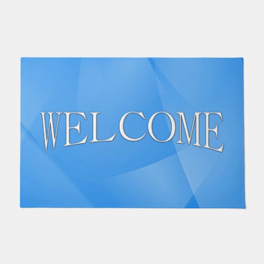 Fijne lagen blauw deurmat (Voorkant)