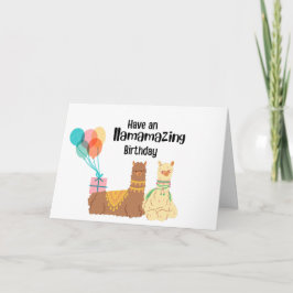 Fijne Lama-zegening verjaardag Kaart