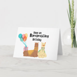 Fijne Lama-zegening verjaardag Kaart