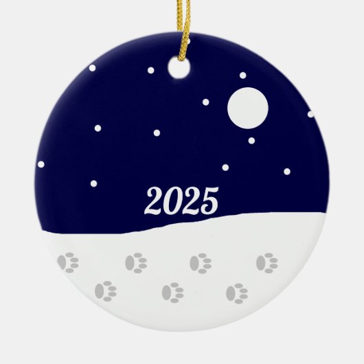 Fijne landelijke winter: keramisch ornament (Voorkant)