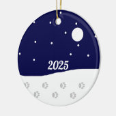 Fijne landelijke winter: keramisch ornament (Links)