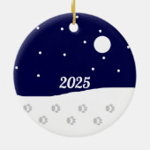 Fijne landelijke winter: keramisch ornament (Achterkant)