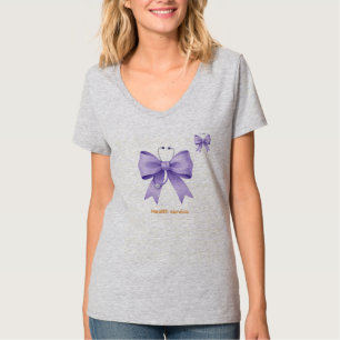 Fijne lavendel verpleegsterslint t-shirt
