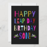 Fijne Leap Day Birthday Son! | Je past het aan<br><div class="desc">Schrijf voor je zoon op zijn Dag van de Lep,  wat je van binnen houdt of laat het zoals het is! Originele kunst van Cherie's Kunst.</div>