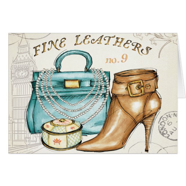 Fijne lederen tas en schoen (Voorkant Horizontaal)