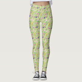 Fijne Leggings voor all-over-print van wilde bloem