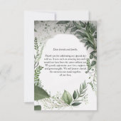 Fijne lente laat rondlopen rond bruiloft Bedankt (Achterkant)