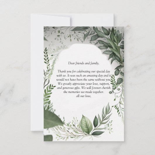 Fijne lente laat rondlopen rond bruiloft Bedankt (Achterkant)