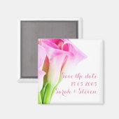 Fijne Lente Roze Calla Magneet (Voorkant / Achterkant)