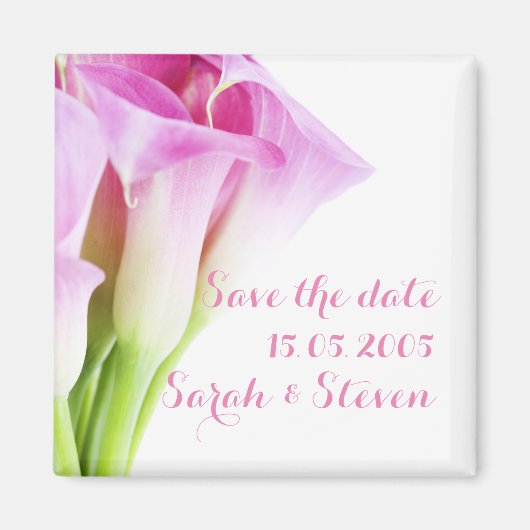 Fijne Lente Roze Calla Magneet (Voorkant)