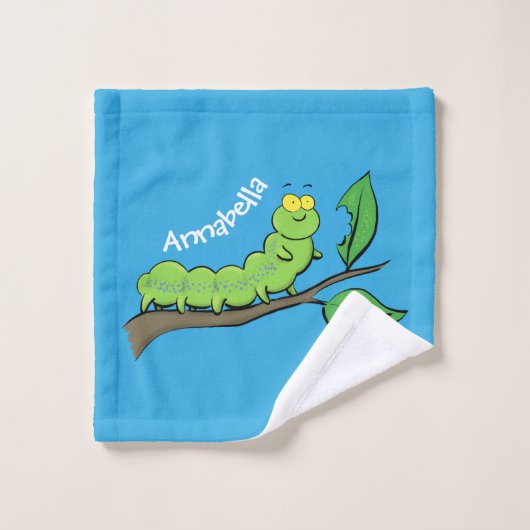 Fijne leuke cartoon met groene caterstijl bad handdoek (Wasdoekje)