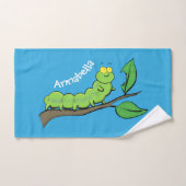 Fijne leuke cartoon met groene caterstijl bad handdoek (Handdoek)