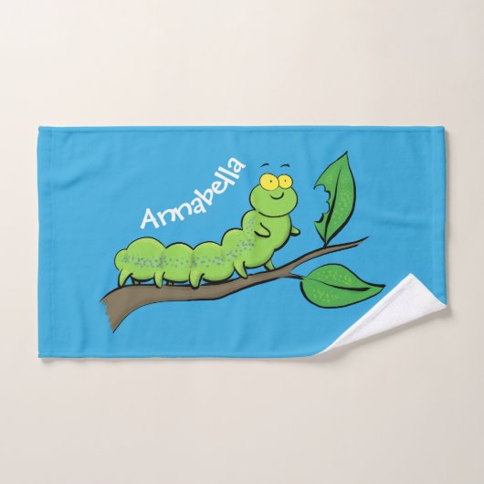 Fijne leuke cartoon met groene caterstijl bad handdoek (Handdoek)