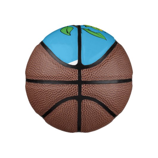 Fijne leuke cartoon met groene caterstijl basketbal (Rechts)