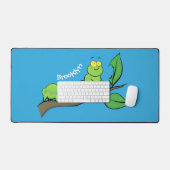 Fijne leuke cartoon met groene caterstijl bureaumat (Keyboard & Muis)