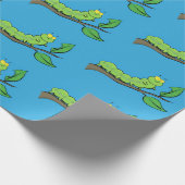 Fijne leuke cartoon met groene caterstijl cadeaupapier (Hoek)