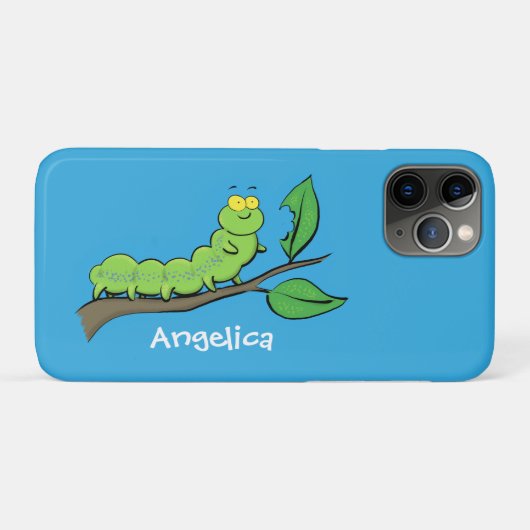 Fijne leuke cartoon met groene caterstijl Case-Mate iPhone case (Achterkant (horizontaal))