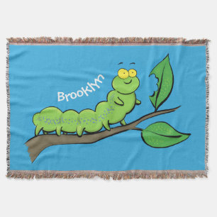 Fijne leuke cartoon met groene caterstijl deken