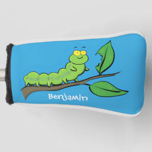 Fijne leuke cartoon met groene caterstijl golfheadcover
