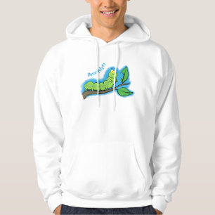 Fijne leuke cartoon met groene caterstijl hoodie