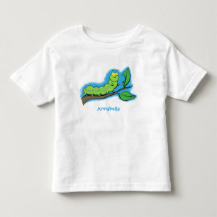Fijne leuke cartoon met groene caterstijl kinder shirts