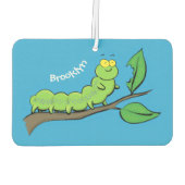 Fijne leuke cartoon met groene caterstijl luchtverfrisser (Achterkant)