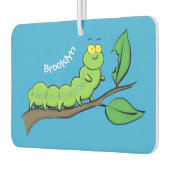 Fijne leuke cartoon met groene caterstijl luchtverfrisser (Links)