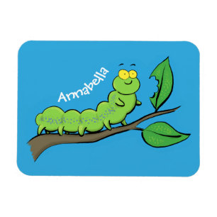 Fijne leuke cartoon met groene caterstijl magneet