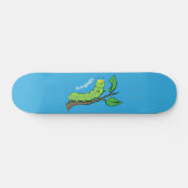 Fijne leuke cartoon met groene caterstijl persoonlijk skateboard (Horizontaal)